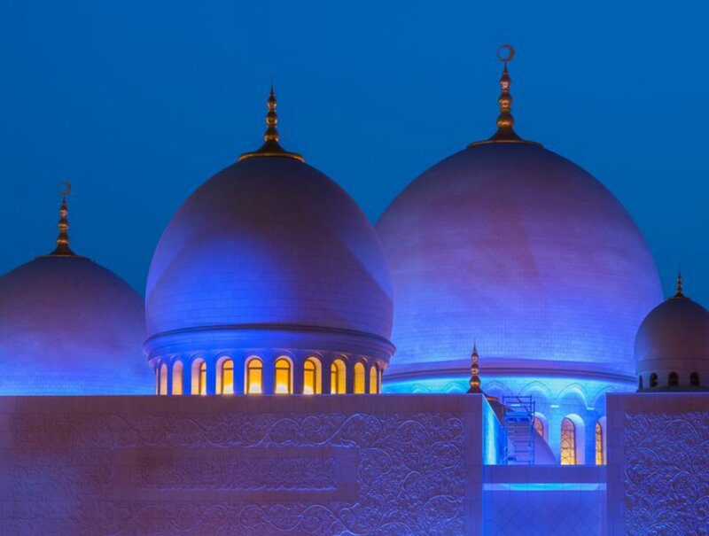 Mosque Domes at Night