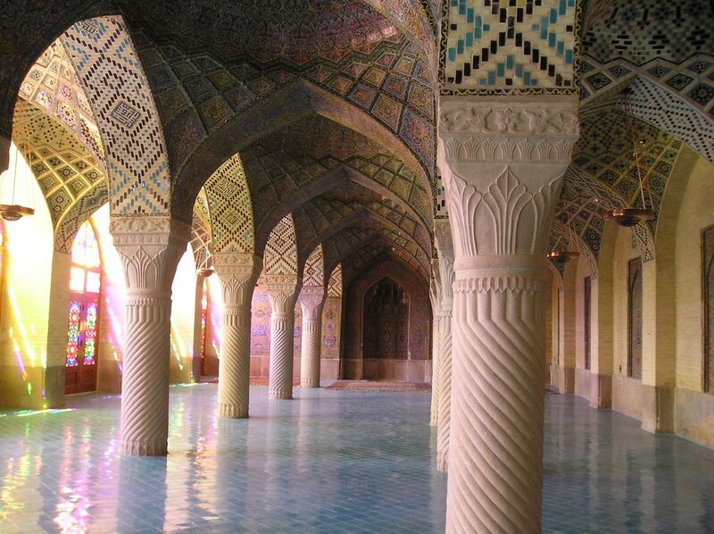 Mosque Interior — Blue, Serene