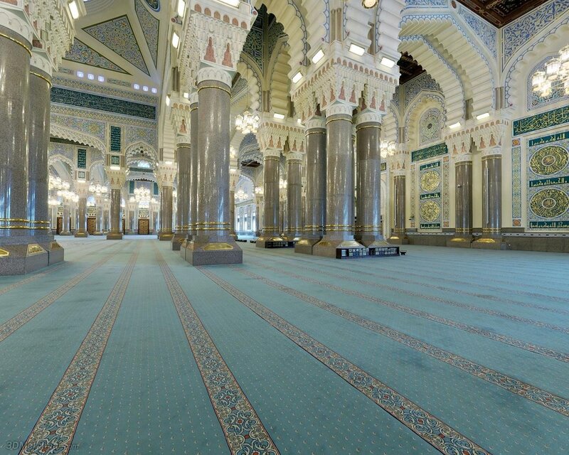Mosque Interior — Blue