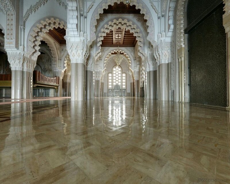 Mosque Interior Hall — White