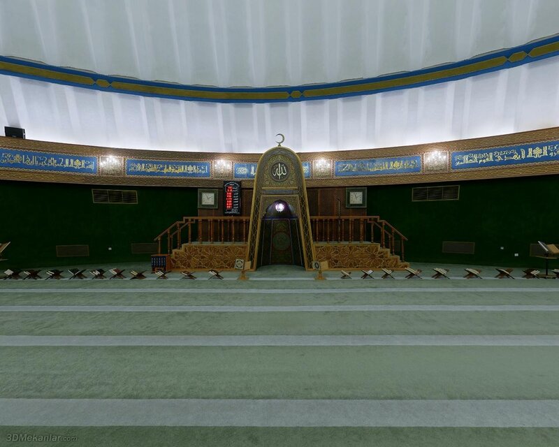 Mosque Interior with Pulpit — Green