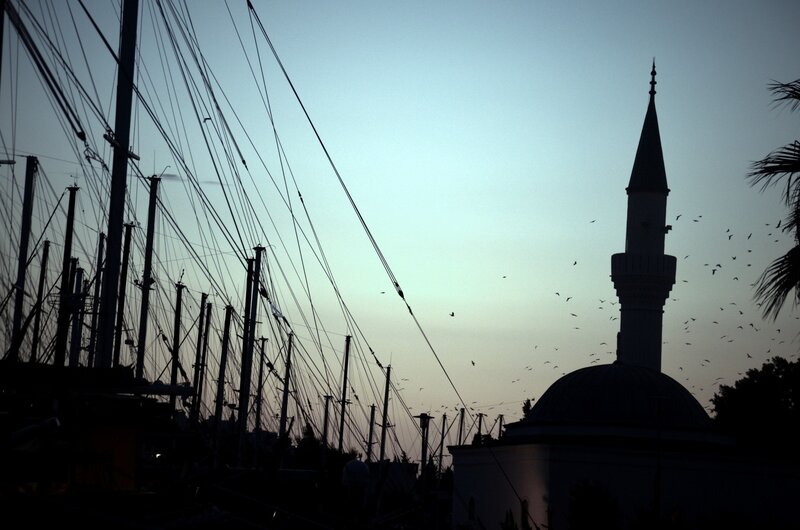 Mosque Minaret at Dusk