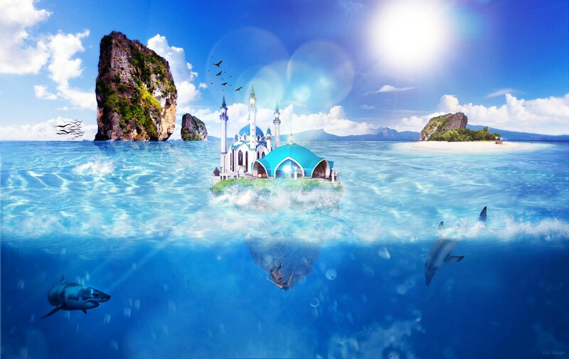 Mosque on Island