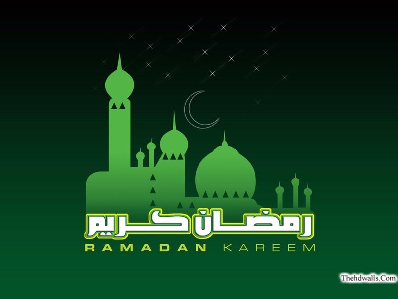 Mosque Silhouette at Night — Green, Serene