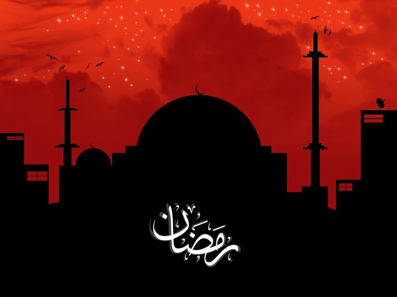 Mosque Silhouette at Night