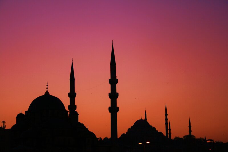Mosque Silhouettes — Purple