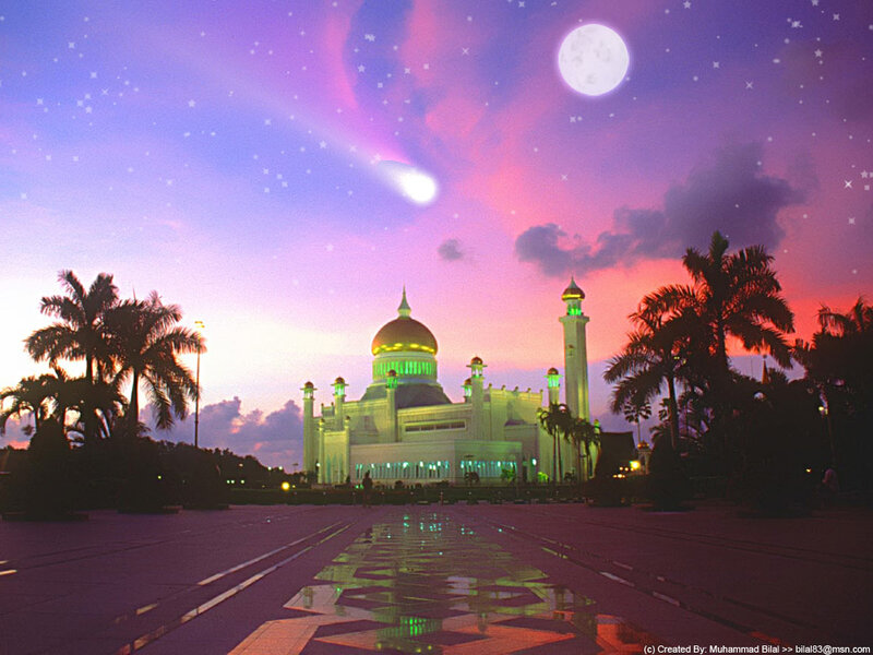 Mosque under Moonlight