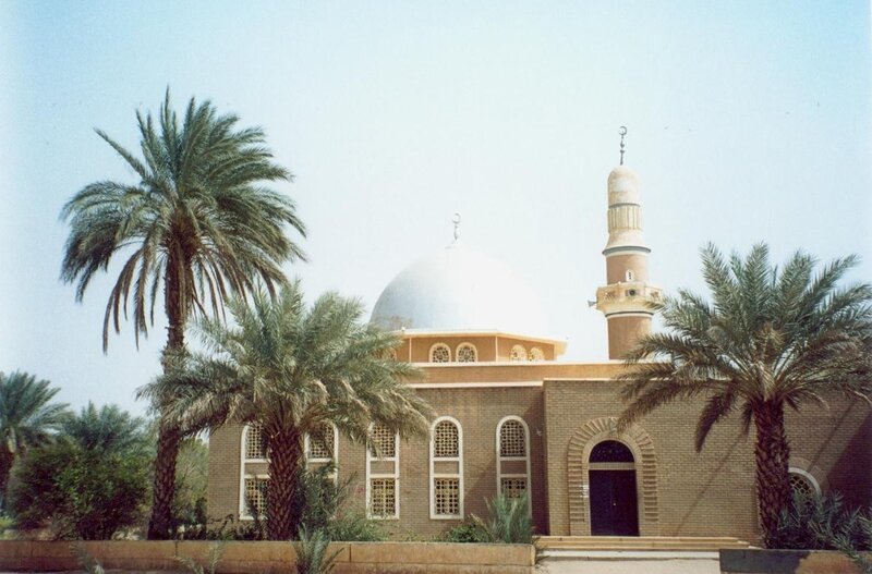 mosque with dome and minaret
