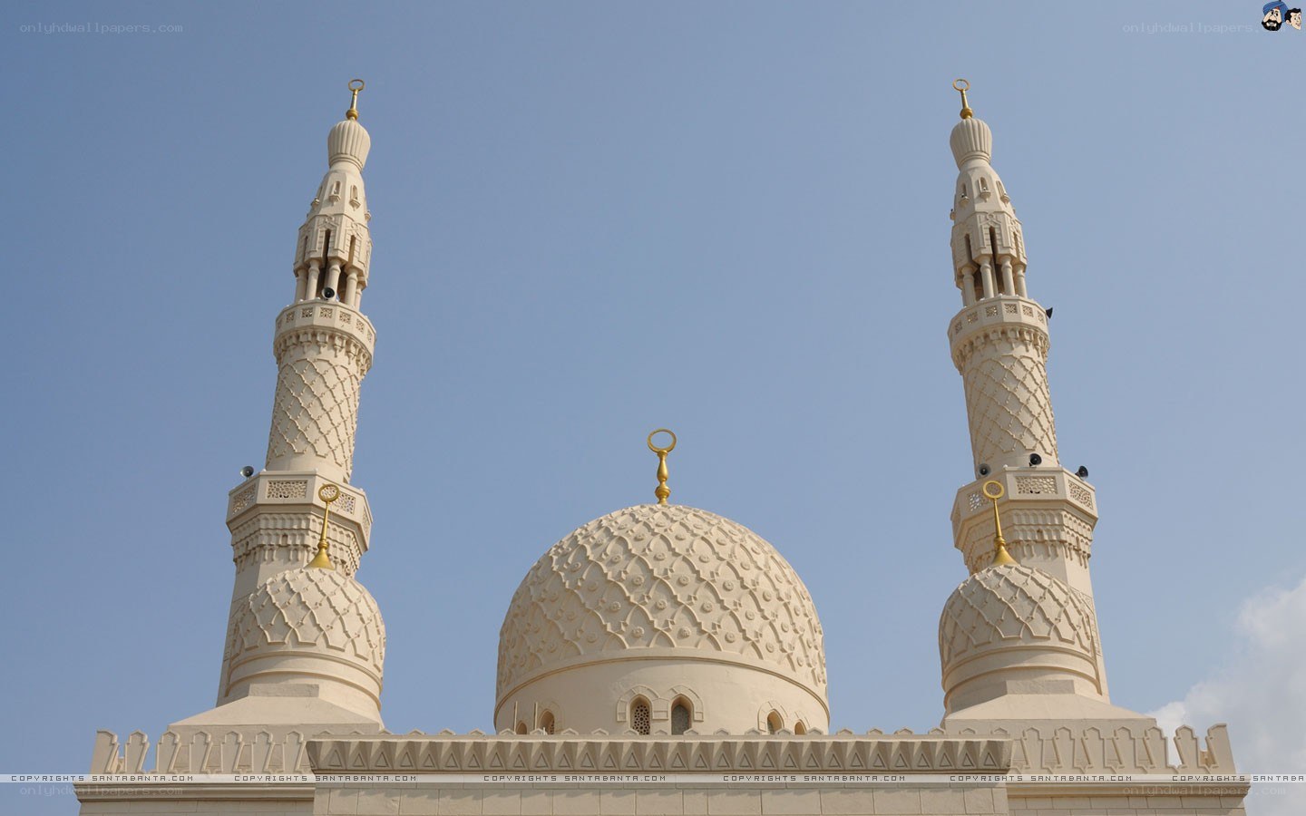 mosque with domes and minarets
