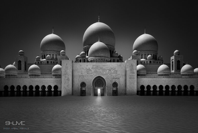 Mosque with Domes — Black