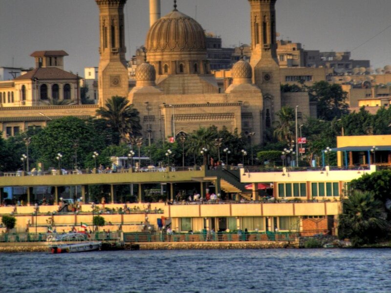 Mosque with Domes — Blue, Calm