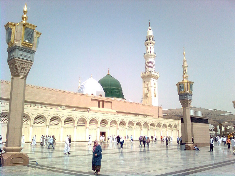 Mosque with Green Dome — White