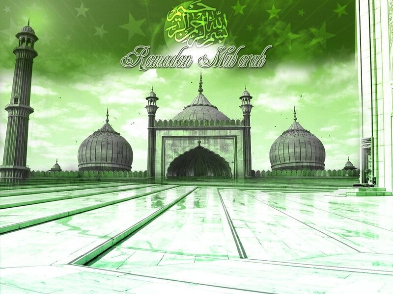Mosque with Green Sky