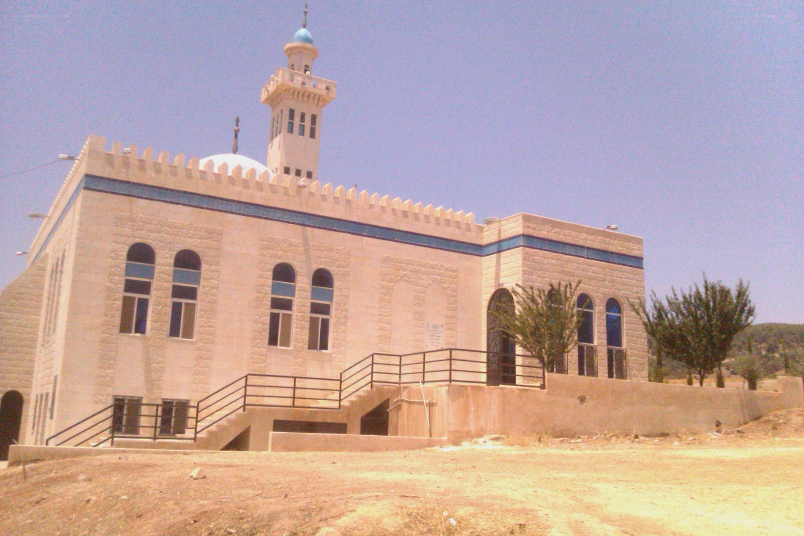 mosque with minaret and dome
