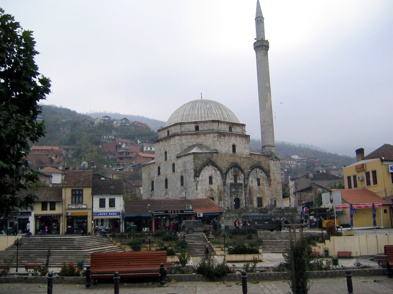 Mosque with Minaret — Gray