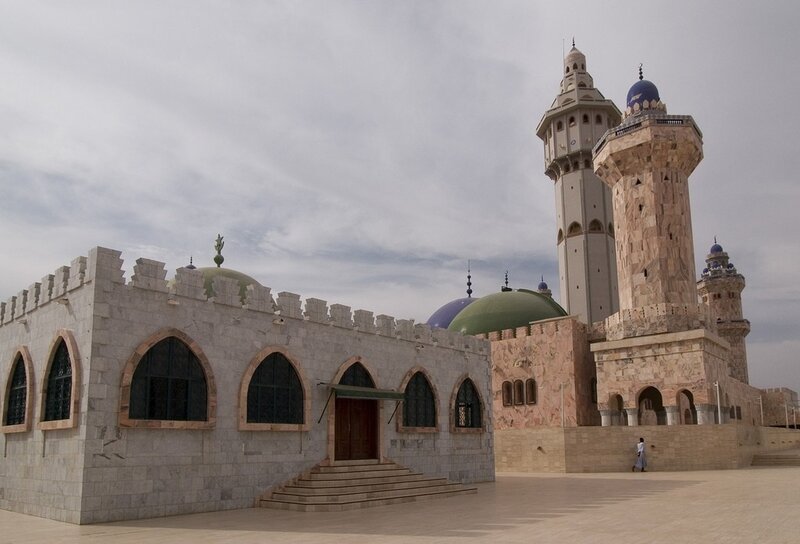 mosque with minarets and domes
