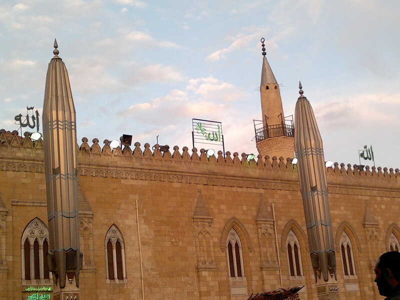 Mosque with Minarets — Beige, Serene, Sunset