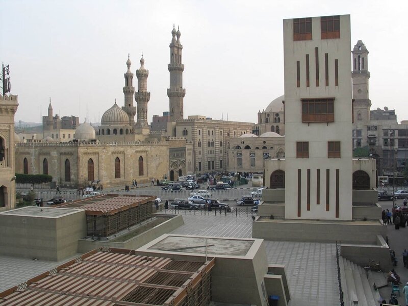 Mosque with minarets in Cairo