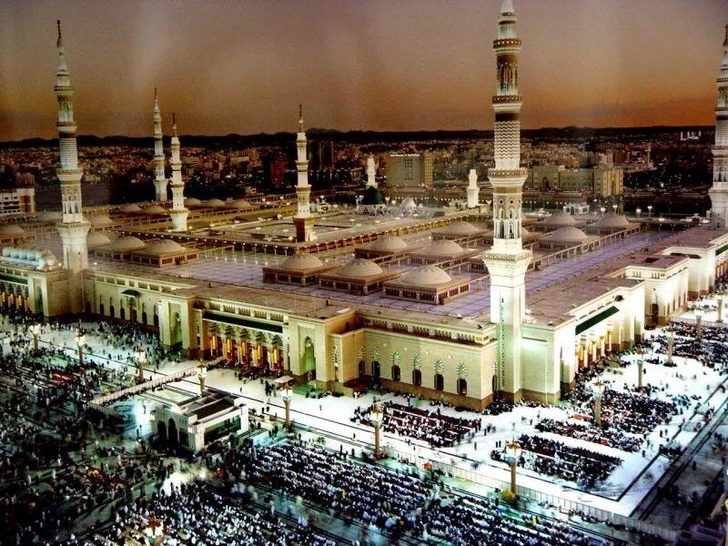 Mosque with Minarets — White, Serene, Night
