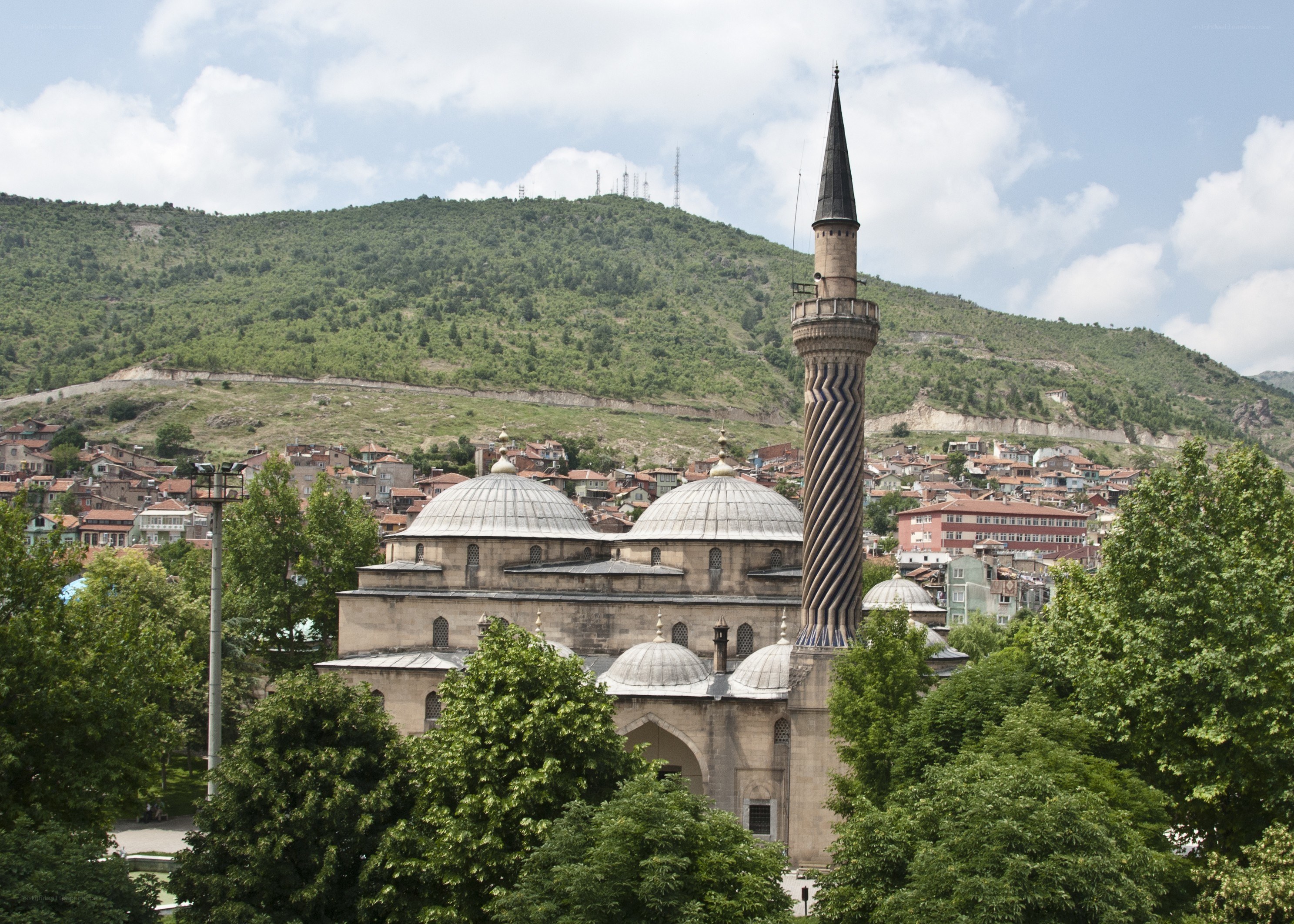Mosque with spiral minaret