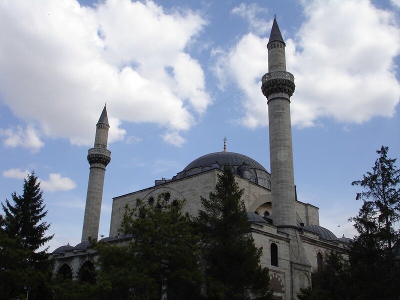 mosque with two minarets