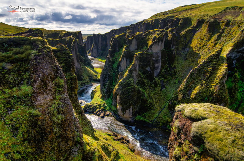 Moss-covered Canyon — Green, Dramatic
