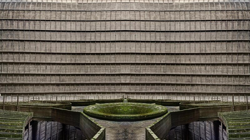 Moss-covered Concrete Structure — Gray