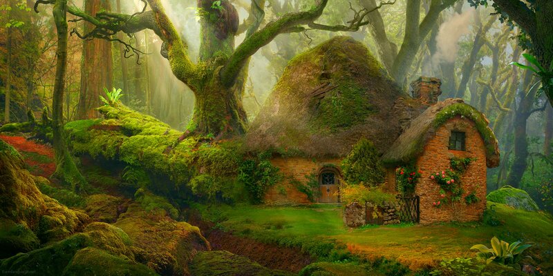 Moss-covered Cottage — Green