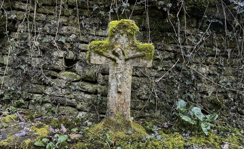 Moss-covered Crucifix