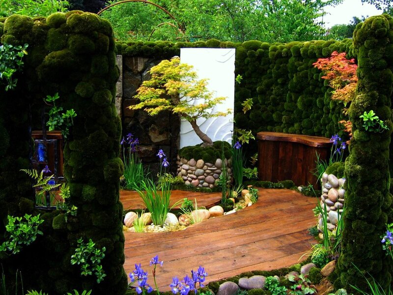 Moss-covered Garden Arch