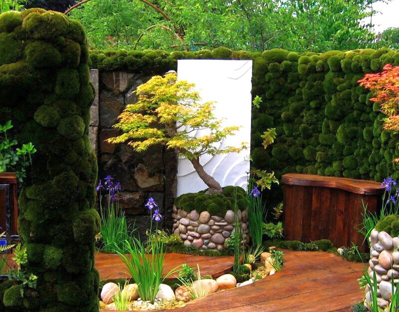 Moss-covered Garden Wall