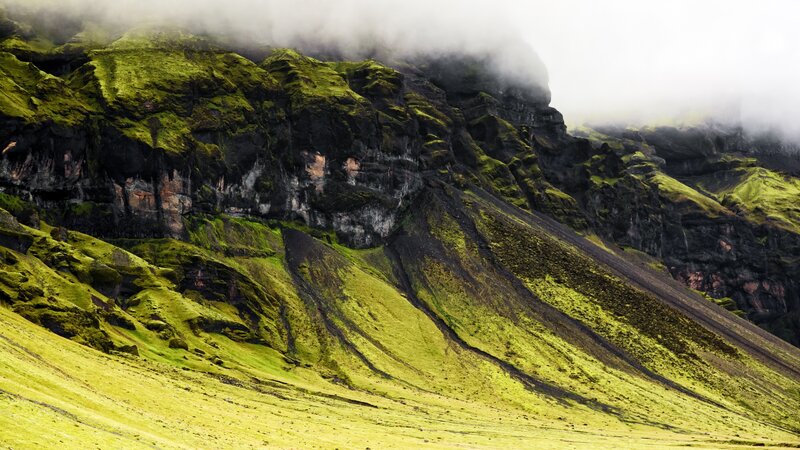 Moss-covered Mountain Slope