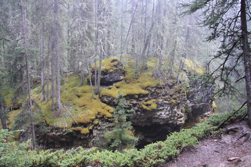 Moss-covered Rock Formation — Green