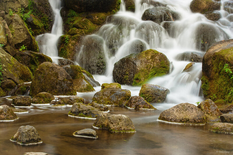 Moss-covered Rocks Waterfall