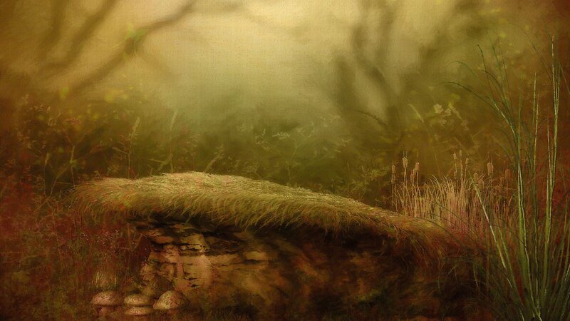 Moss-covered Stone Structure
