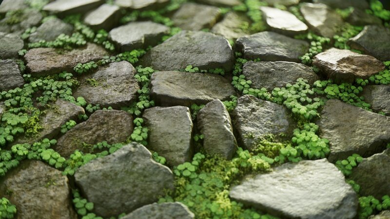 Moss-covered Stones — Gray