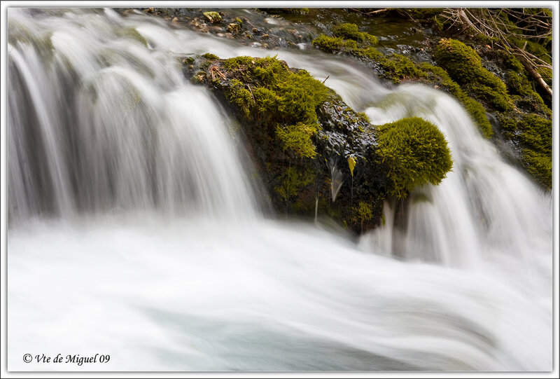 Moss-covered Waterfall — Green, Serene, Photograph, Moss, Rocks, Stream