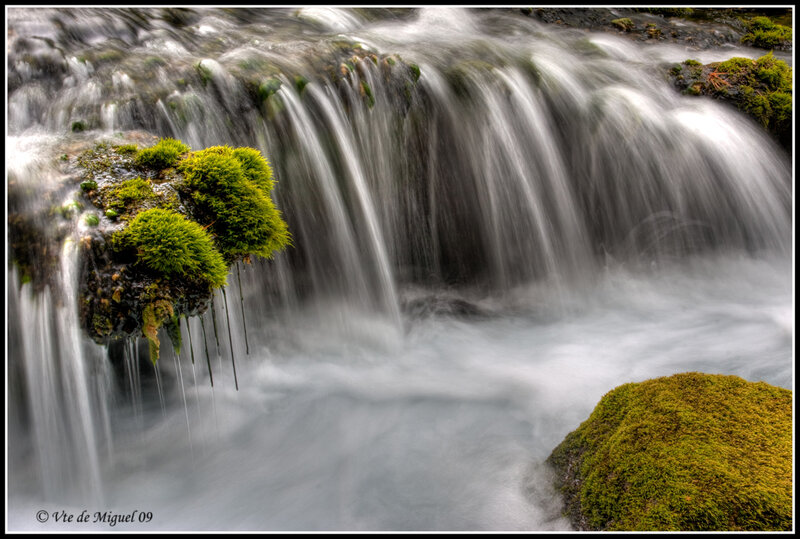 Moss-covered Waterfall — Green, Serene, Photograph, Moss, Rocks