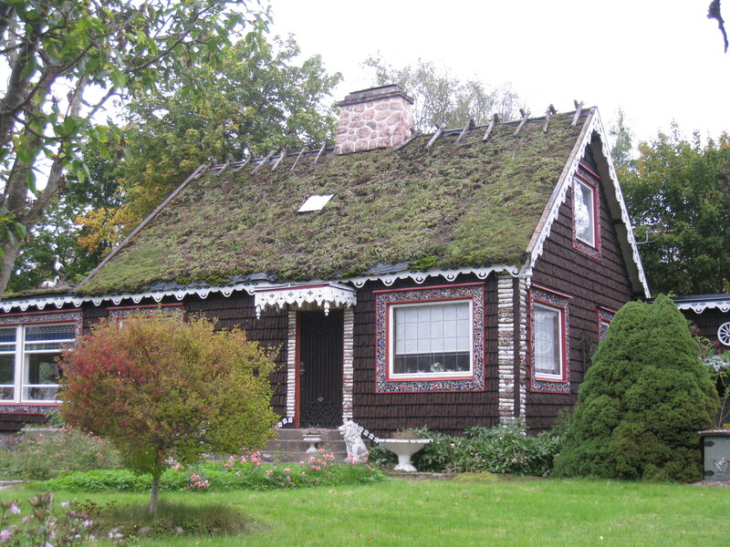 Moss-roofed House