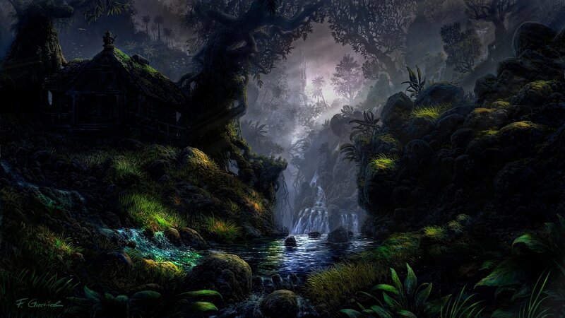 Mossy Cabin in Jungle