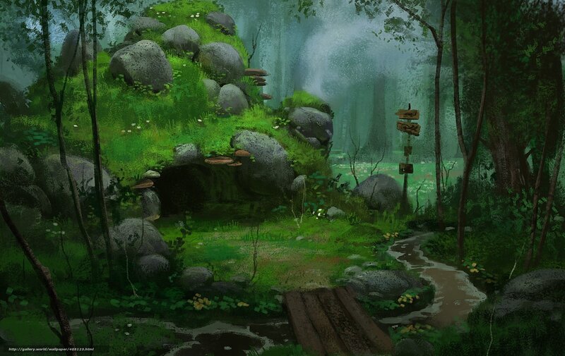 Mossy Forest with Stream