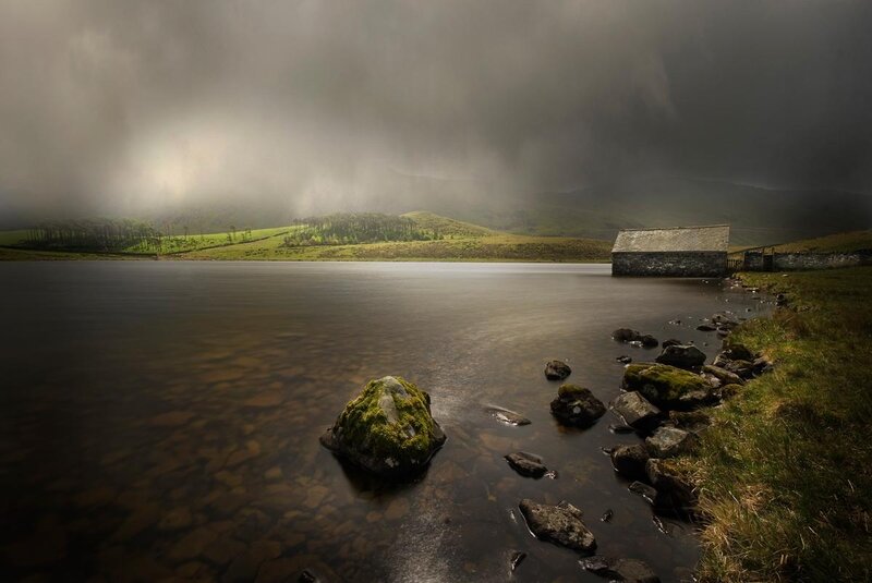 Mossy Rock in Lake