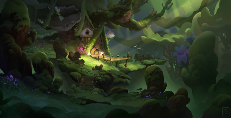 Mossy Treehouse in Forest