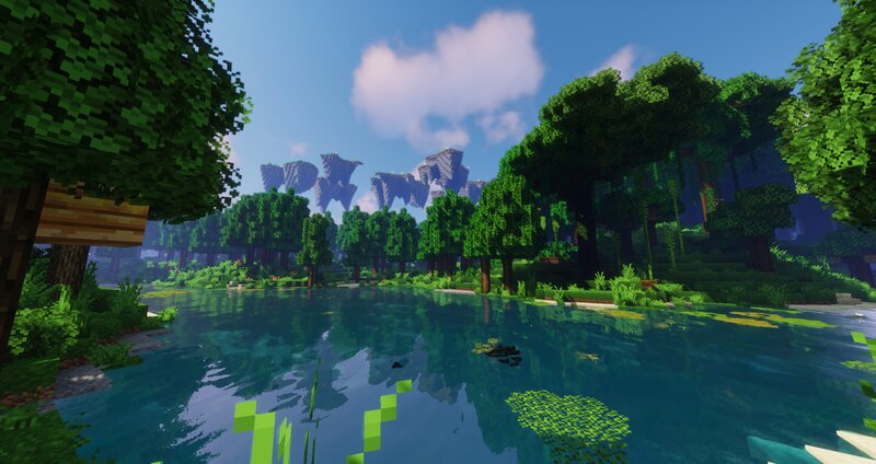 Mossy Trees by Pond