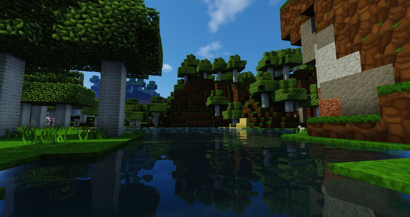 Mossy Trees by Water