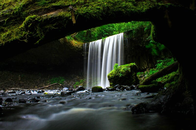 Mossy Waterfall Cave