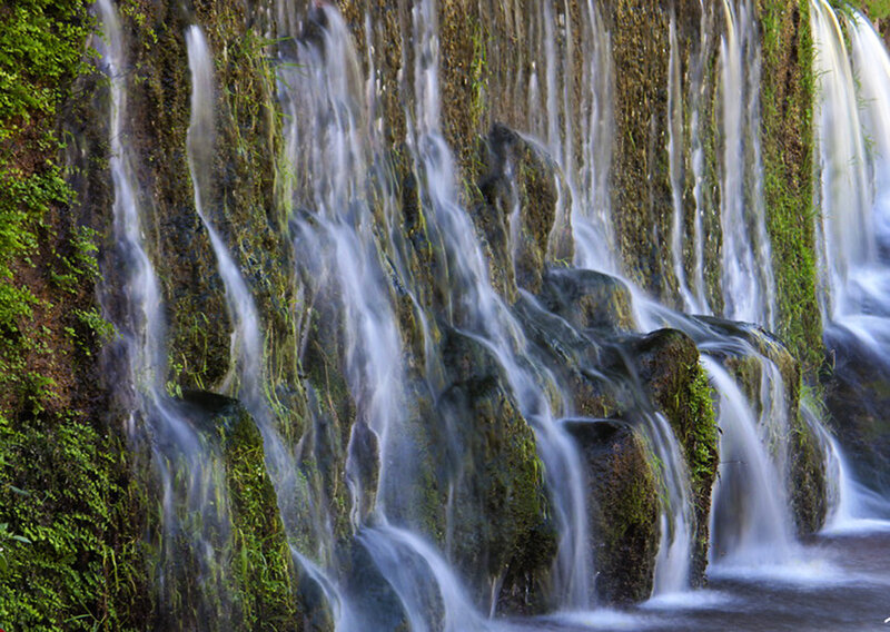 Mossy Waterfall — Green, Serene, Photograph