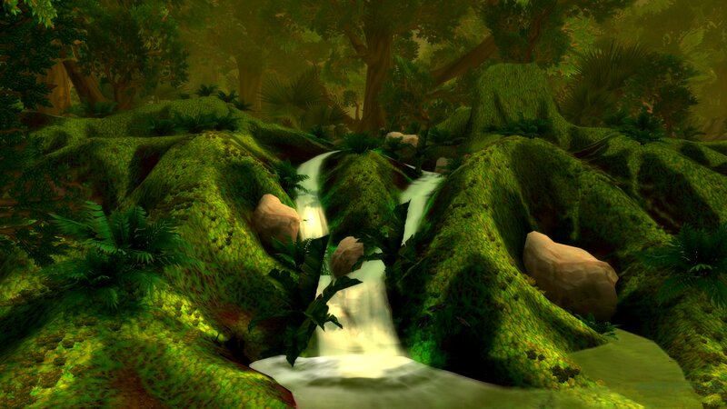 Mossy Waterfall in Jungle