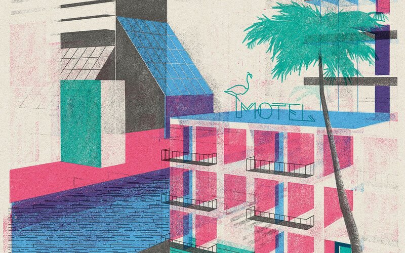 Motel with Palm Tree