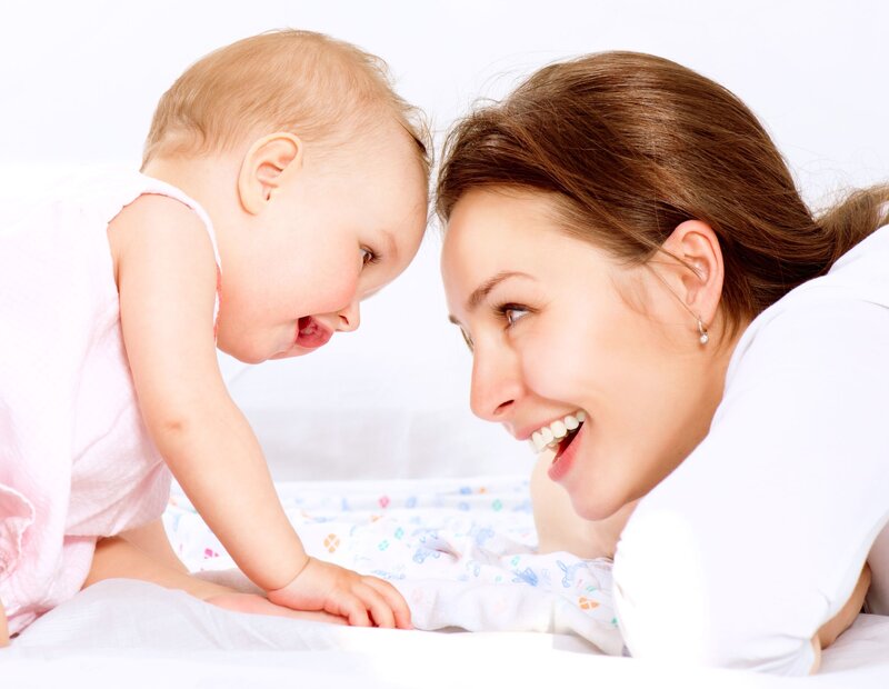 Mother and Baby Playing